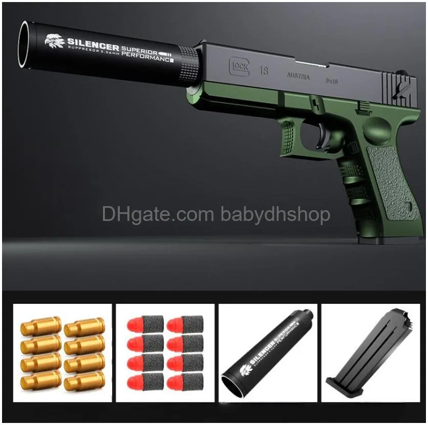 New Toy Pistol Plastic EVA Foam Darts Bullets toy Gun Model Pistol Beginner Aim Train Handgun Boys DIY Gift