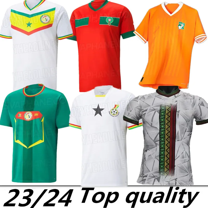 2023 Africa Cup Mali Marokko voetbalshirts Senegal MANE Hakimi Ghana KOULIBALY maillot Servië MAHREZ Ziyech nationaal KOUYATE voetbaluniformen Egypte Ivoorkust