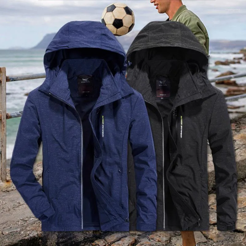 Chaquetas de caza 8XL resistente al agua elástica para senderismo al aire libre chaqueta de secado rápido primavera otoño ropa de abrigo deportiva fina para hombres escalada montar