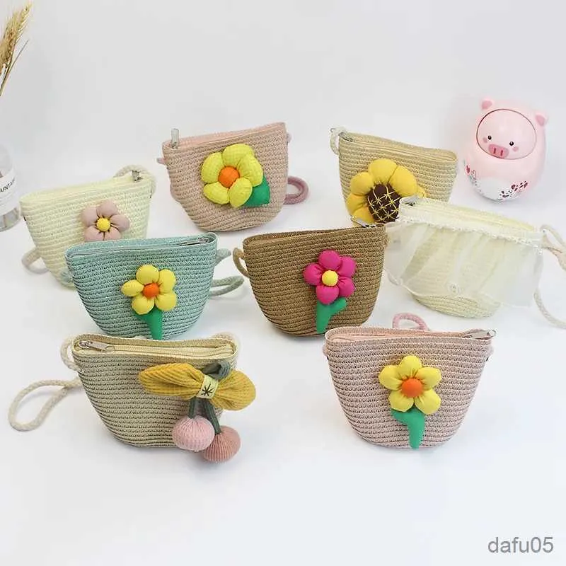 Handtassen Leuke Bloem Kleine Schoudertas voor kinderen Zomer Baby Meisjes Crossbody Tassen Jongens Kinderen Reizen Portemonnee Accessoires Handtas