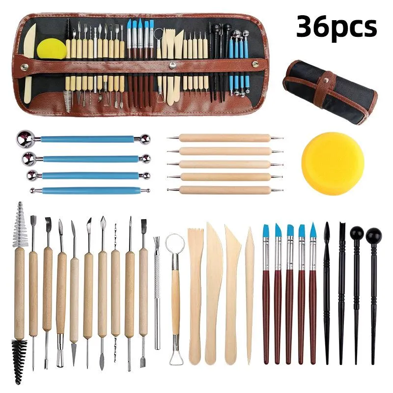Pottery Tool Set Pottery Clay Sculpture Carving Knife Scraper Roll