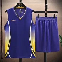 Basketball suit men's training team uniform loose fitting college student breathable vest basketball shirt sleeveless sports set