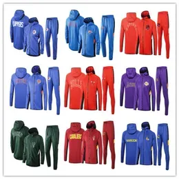 2020 SS New International Top Basketball Uniform Zipper Training Uniform Suit Bull # Raptors Basketball Hooded Training Uniform Wi203a