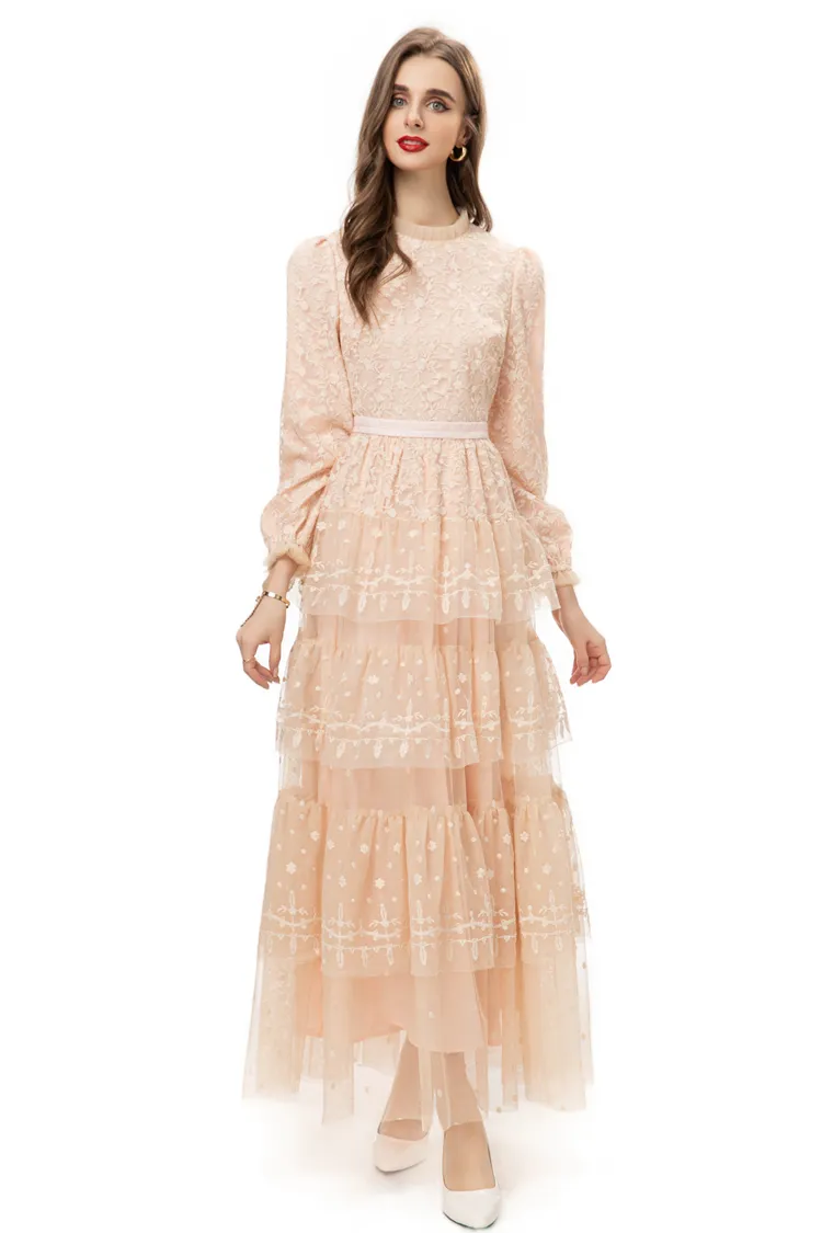 Long Sleeve Prom Gowns: Womens Elegant O Neck Tiered... From Xbeauty,  $80.45 | DHgate.Com