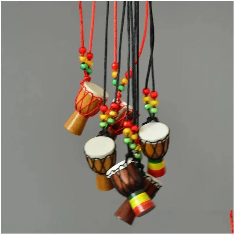 Kolye Kolyeler Kolye Kolyeler Mini Jambe Davulcu Satılık Djembe Perküsyon Müzik Enstrüman Kolyesi Afrika El Damı Jewelr Dhetd