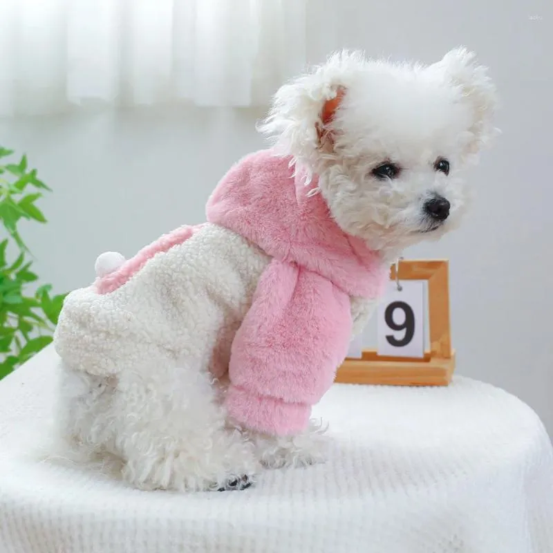 Vêtements pour chiens Vêtements pour animaux de compagnie Hiver Automne Chaud Pull doux Petit Sweat à capuche Chat Harnais Chiot Veste Mignonne Yorkshire Caniche Poméranie