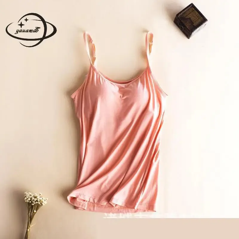 Camisoles Tanks Yaumadb Women Tank Top Summer Size S-2xl Cotton Female Camis Tees Bra Clothing Short Solid Sexy Ladies Crop Top Clothes Y40 231023