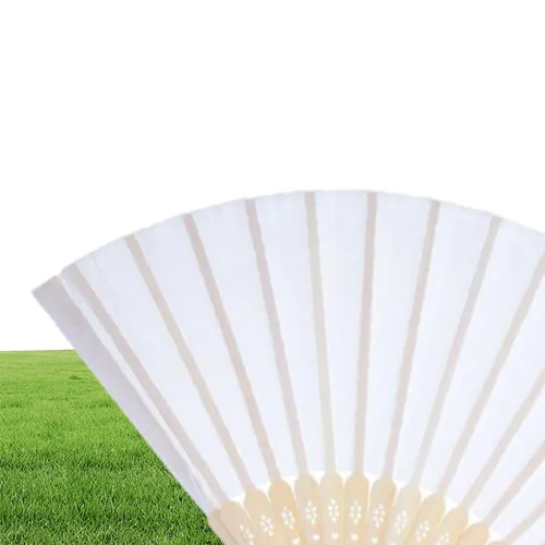 12 Pack Handheld Folding Fan White Paper & Bamboo Foldable Folding Fan For  Church, Wedding, Gift & Party Favors From Qf1z, $12.08