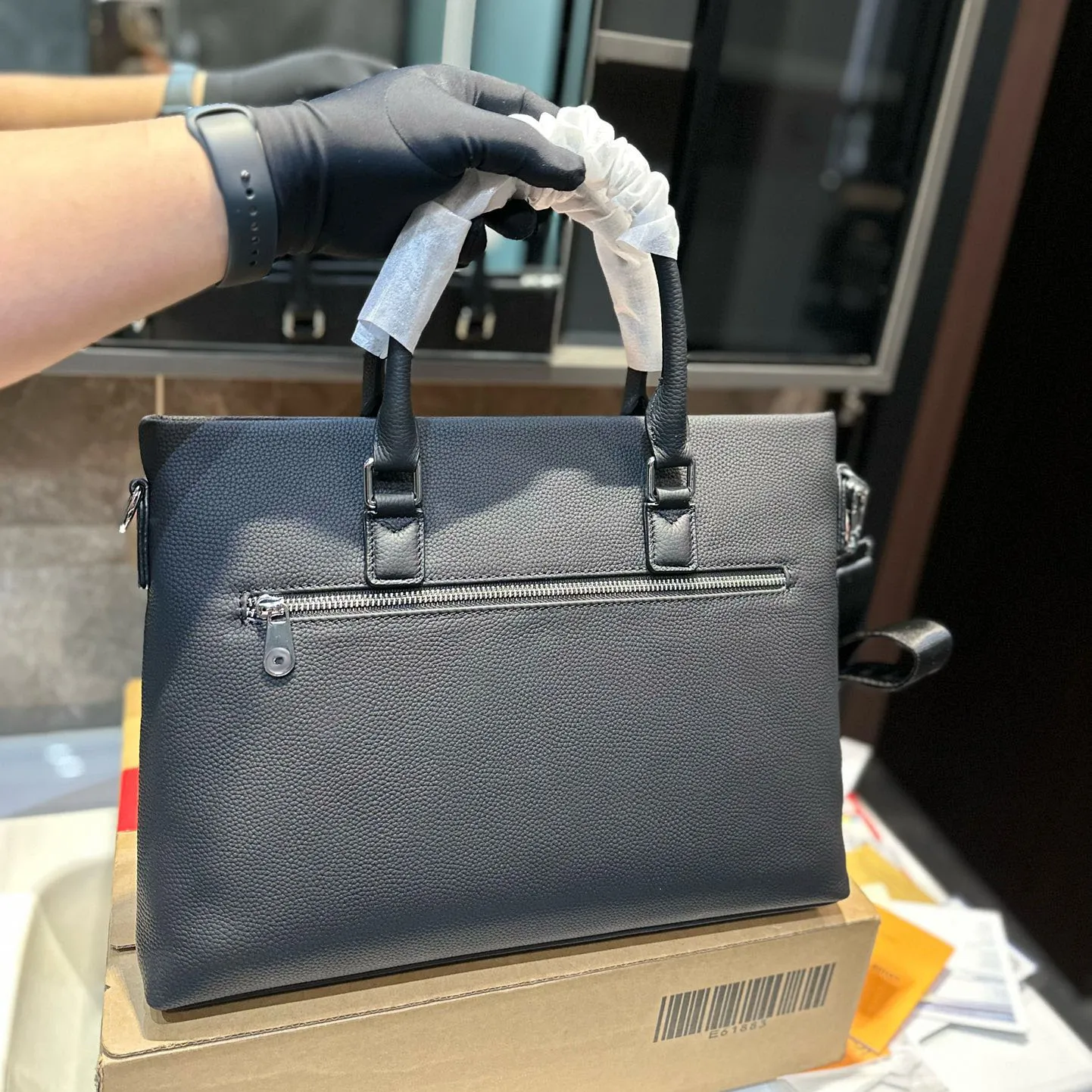 Borsa a tracolla versatile alla moda Borsa a tracolla di design di lusso Borsa per computer Borsa a tracolla per borsa da lavoro in vera pelle bovina Borsa per laptop Custodia per documenti