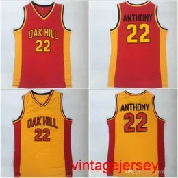 #22 Carmelo Anthony Basketball Shirts Mens Melo Carmelo Anthony Oak Hill High School Basketball Jersey Size S-XXL