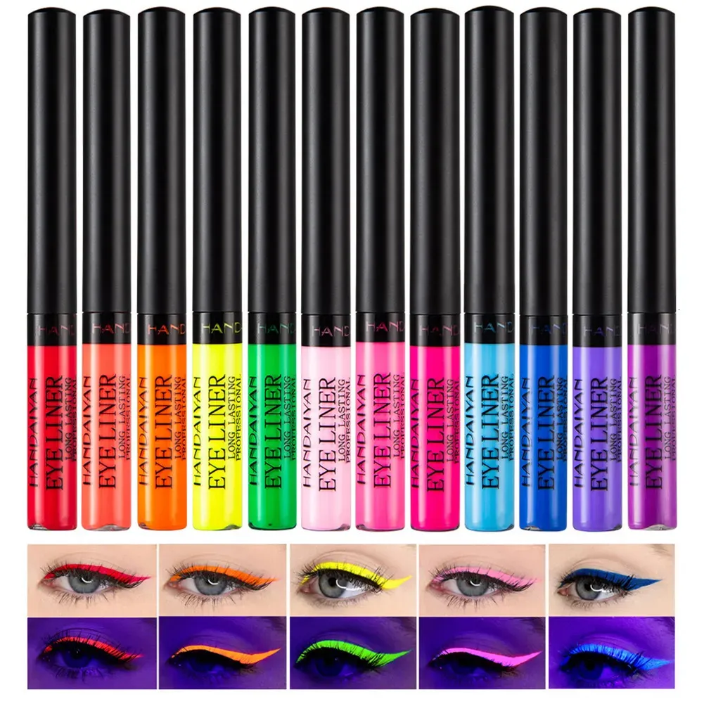 Combinatie van oogschaduw/liner 12 kleuren crème gelliner Sneldrogende gekleurde eyelinerset Zweetbestendig Langdurige matte eyeliner Vlekvast schaduwpotlood 231020