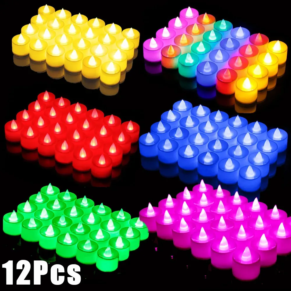 Candles 121Pcs Flameless LED Candle Lights Battery Powered Multicolor Tea For Home Wedding Birthday Party Decoration Lighting 231023