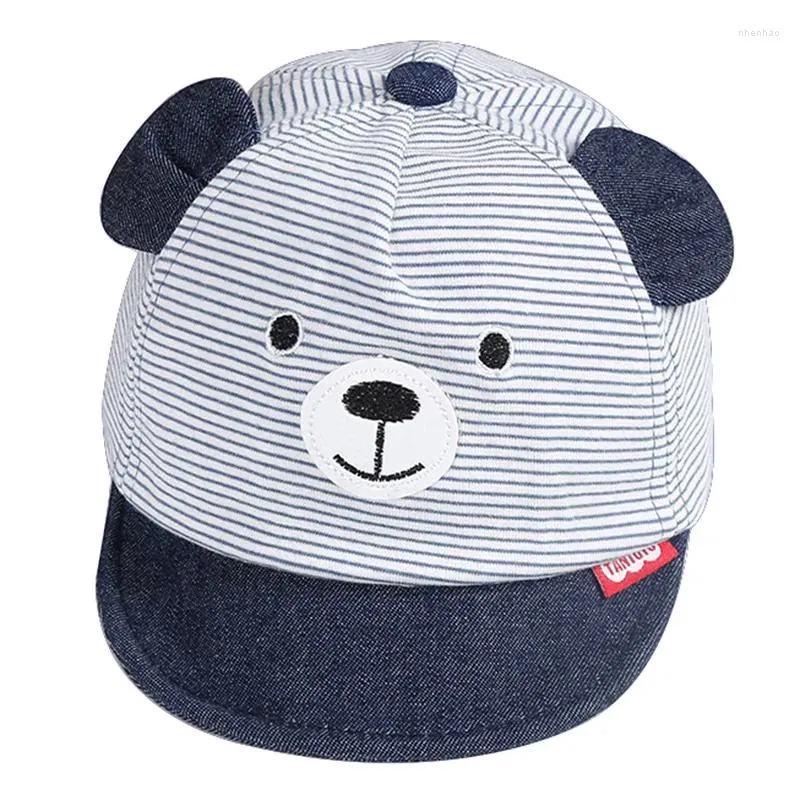 Casquettes de balle bébé garçon fille chapeau casquette de baseball pour 3-12 mois infantile enfant en bas âge ours réglable printemps automne dessin animé coton