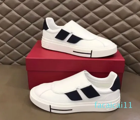 العلامة التجارية مثقبة Gancini Men Sneakers أحذية حذاء العجل من جلد الغزال الشبك