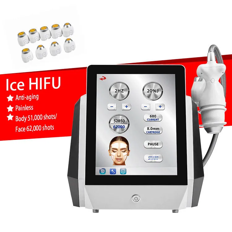 Продукты с большой скидкой Hifu Высокоинтенсивный сфокусированный ультразвук Ice Hifu Аппарат для ухода за лицом Hifu Beauty Machine V-line Shaping Beauty Machine