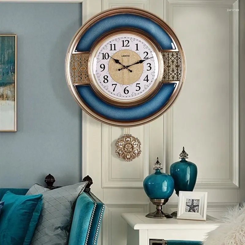 Wall Clocks Decorative Clock Large 3d Mechanism Design Fashion Round Silent Stylish Relogio De Parede Deco House AB50WC