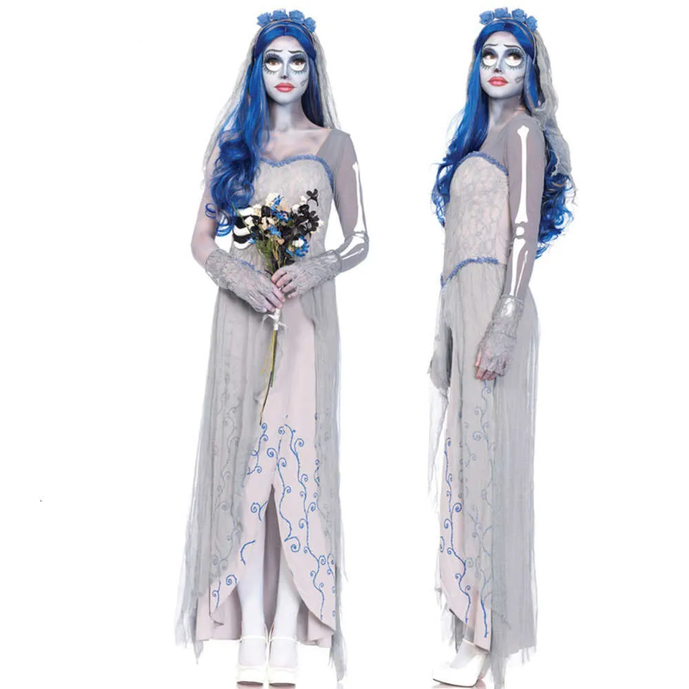 Costumi di Halloween Cos Horror Sexy Divertenti Adulti e bambini Costume di Halloween Horror Costume da fantasma femminile Cosplay Costume da anime Zombie Sposa Cosplay Ballo in costume