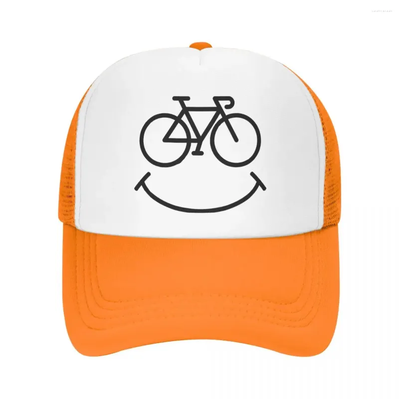 Ball Caps Bicycle Smile Trucker Hats Cycling MTB Biking Mesh Net Baseball Cap For Men Women Hip Hop Snapback Streetwear