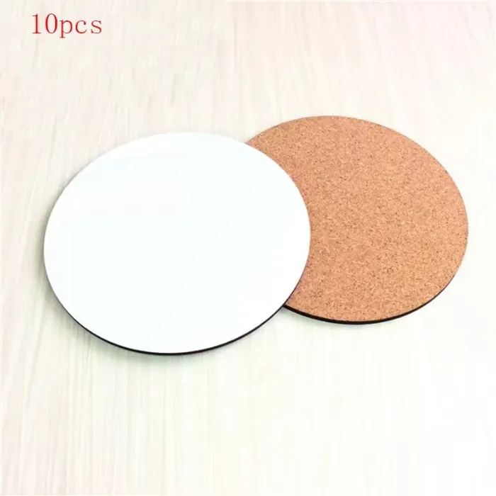 DHL UPS Mats Pads Sublimation Blank Coasters DIY Customized Round Shape Natural Cork Coaster Coffee Tea Insulation Cup Pad Slip GC0901