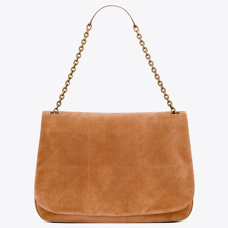 Sacs à main en cuir suédé chaîne Hobo bandoulière épaule sous les bras sac enveloppe sacs à provisions sac à main sac à main femmes Vintage couleur caramel mode sangle amovible