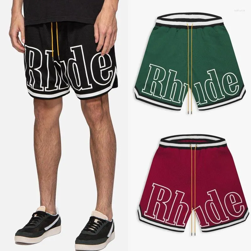 Herenshorts Zomersport Casual Amerikaanse stijl Heren Gym Hardlooptraining Bodybuilding Sneldrogend Ademend Basketbalbroek