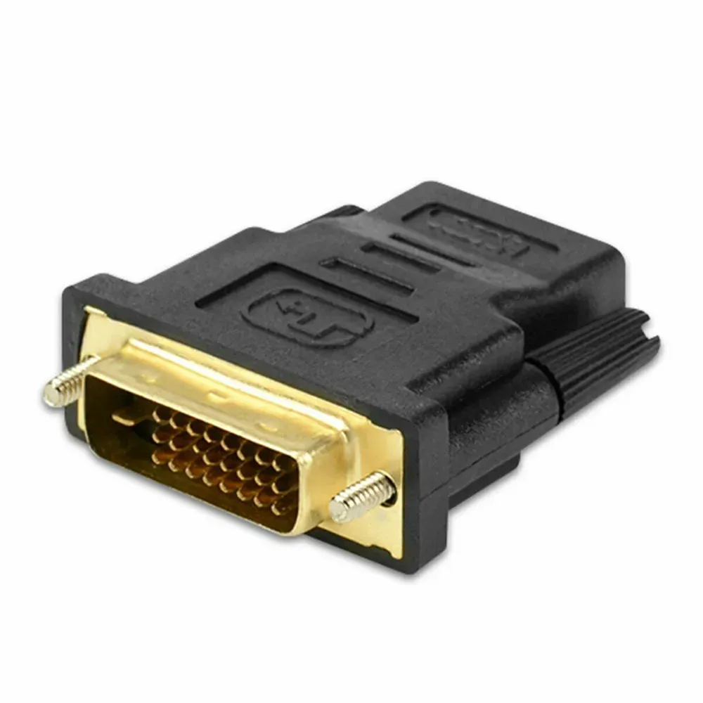 24k Gold Plated Plug Male To Female DVI Converter 1080P For HDTV Projector Monito DVI-24 and1 To HD-MIcompatible Adapter Cables