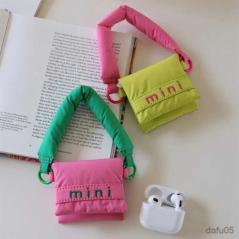 Handbags New Super Mini Bags for Girls Cute Earphone Headphone Cloth Small Bags Coin Pouch Rose Red Green Storage Bags