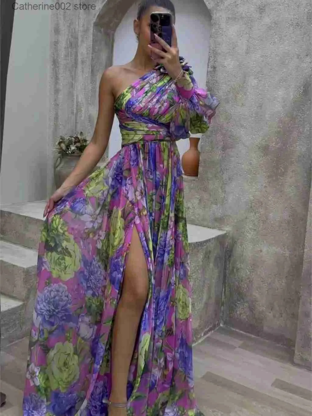 Kleurrijke Bloemenprint Kleurrijke Kleedjes Geisha Jurk Nieuwe