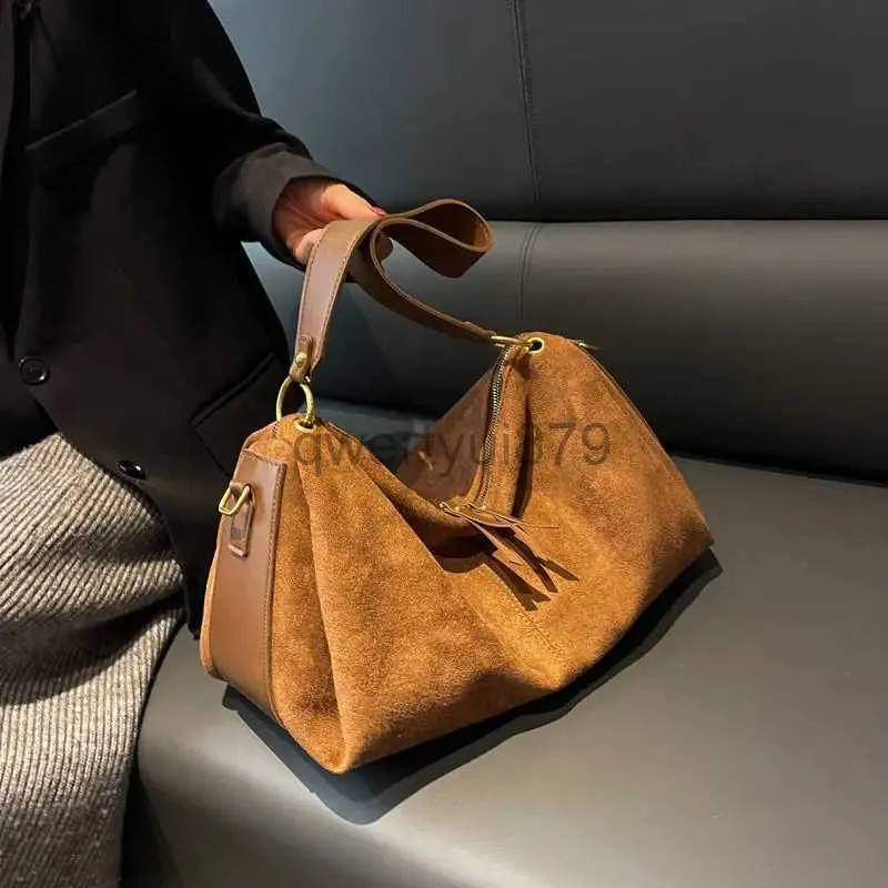 Axelväskor Autumn Vintage Charming Contrast Handbag Women's Famous Brand Messenger Designer Bag Luxury Leater och Bagqwertyui879