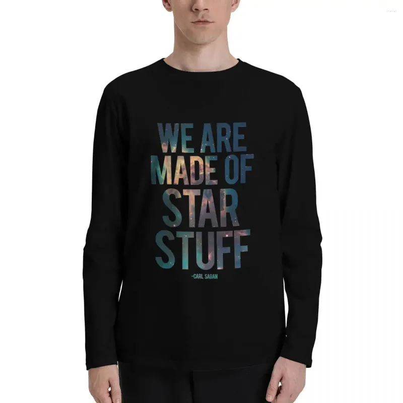 Herrpolos vi är gjorda av stjärnstationer - Carl Sagan citerar långärmad t -shirts man mens t -shirt grafik