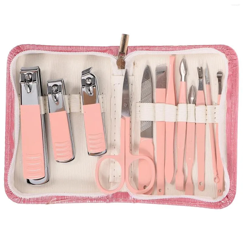 Kits d'art d'ongle Clipper Kit de coupe-doigts Kit de manucure de voyage costumes pour hommes outils de toilettage en acier inoxydable Salon de pédicure