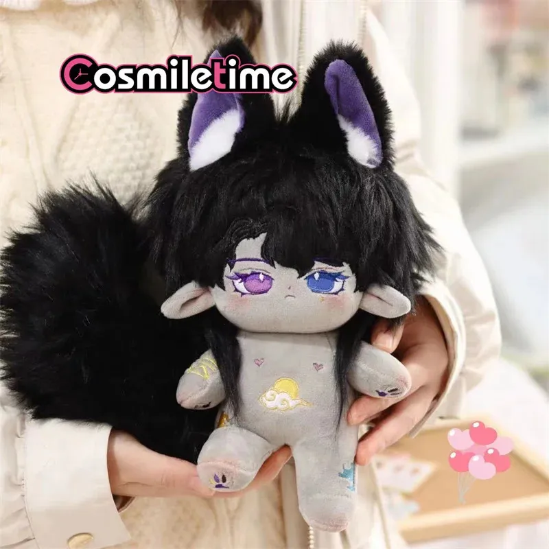 Dolls No attributes Monster Black Skin 20cm Cute Plush Plushie Doll Stuffed Dress Up Cospslay Anime Toy Figure Xmas Gifts THPD 231023