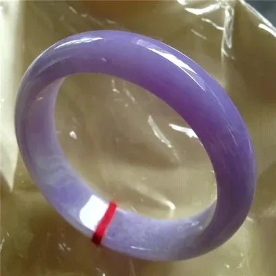 Natural Jade och Purple 54-62mm Armband Elegant Princess Jewelry