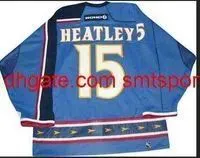 Custom Men Youth women Vintage #15 DANY HEATLEY Atlanshers 2003 Hockey Jersey Size S-5XL custom any name number