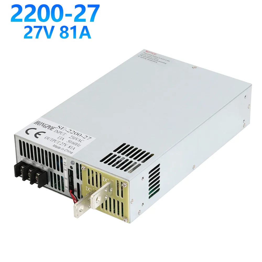 2200W 27V Netzteil 0-27V Einstellbare Leistung 27VDC AC-DC 0-5V Analoge Signalsteuerung SE-2200-27 Power Transformator 27V 81A 110 VAC/220 VAC Eingang