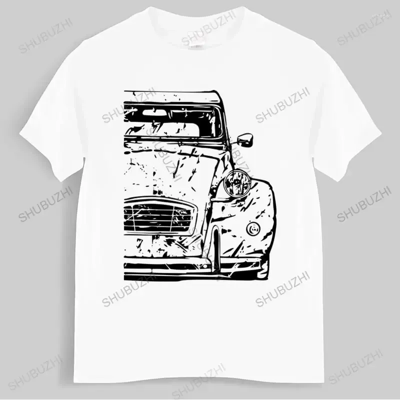 الرجال tirts Men Cotton Shirt Summer Brand Tshirt 2CV Meliert Tee-Shirt Homme Tops