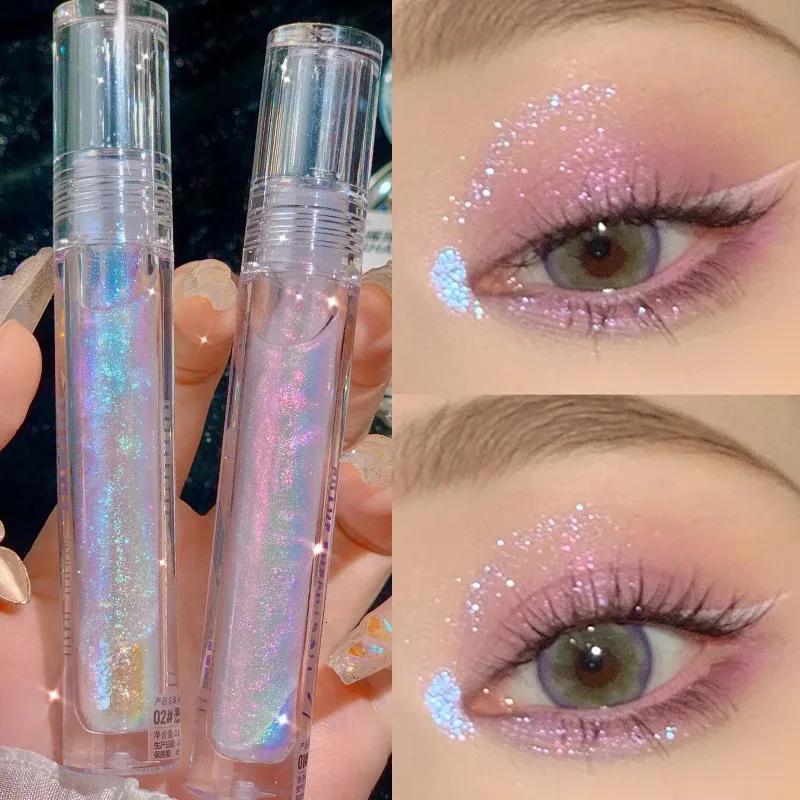 Oogschaduw Diamant Glitter Vloeibare Oogschaduw Markeerstift Liggende Zijderups Glanzend Verhelderende Make-up Waterdicht Blijvend Vrouwen Feest Schoonheidstools 231023