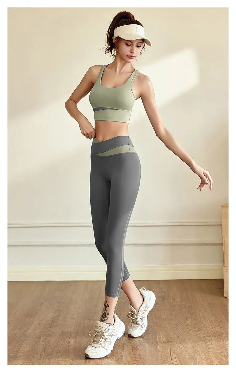 Shockproof Nude Yoga Sport Set Price For Summer: Slim Fit High Waist  Abdomen Tightening And Hip Lifting Fitness Suit From Hf_sport_store_1,  $699.49