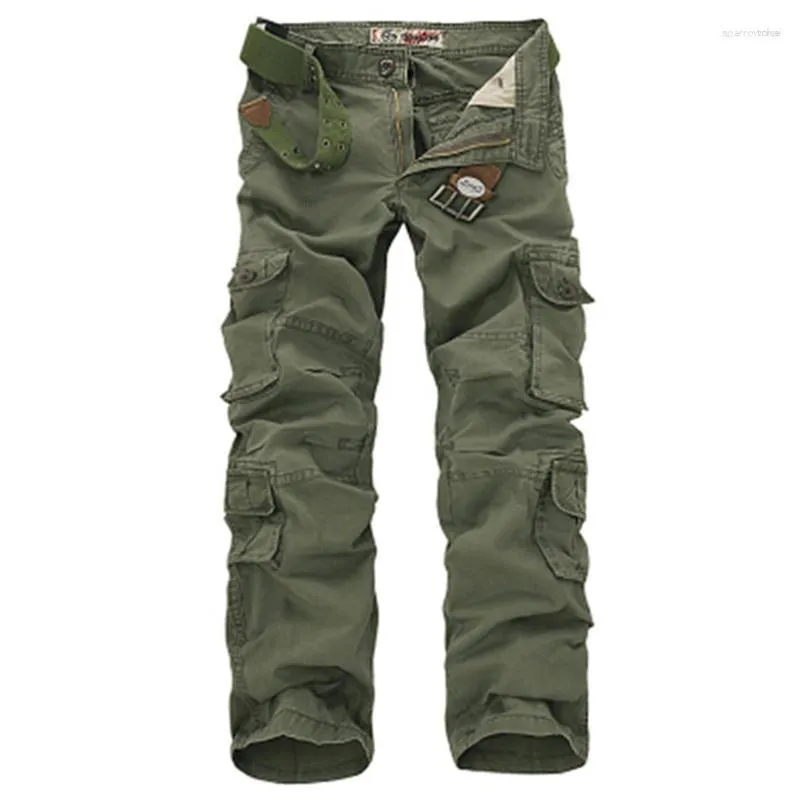 Męskie spodnie męskie ładunki wojskowe Mężczyźni luźne workowate taktyczne spodnie oustdoor Casual Cotton Multi Pockets Duży rozmiar