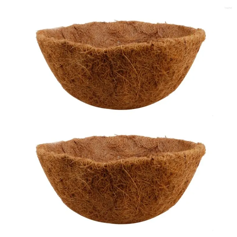 Planters Flower Pot Coconut Hanging 20-40cm Lining For Home Furnishings 2pcs Replacement Basket Liner