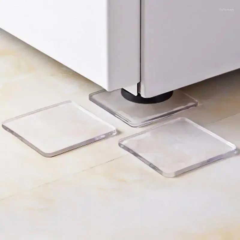 Badmattor för silikonkuddar Anti-vibration Tvätt 4st/set multifunktionellt #20 Machine Kylskåp som inte är slip