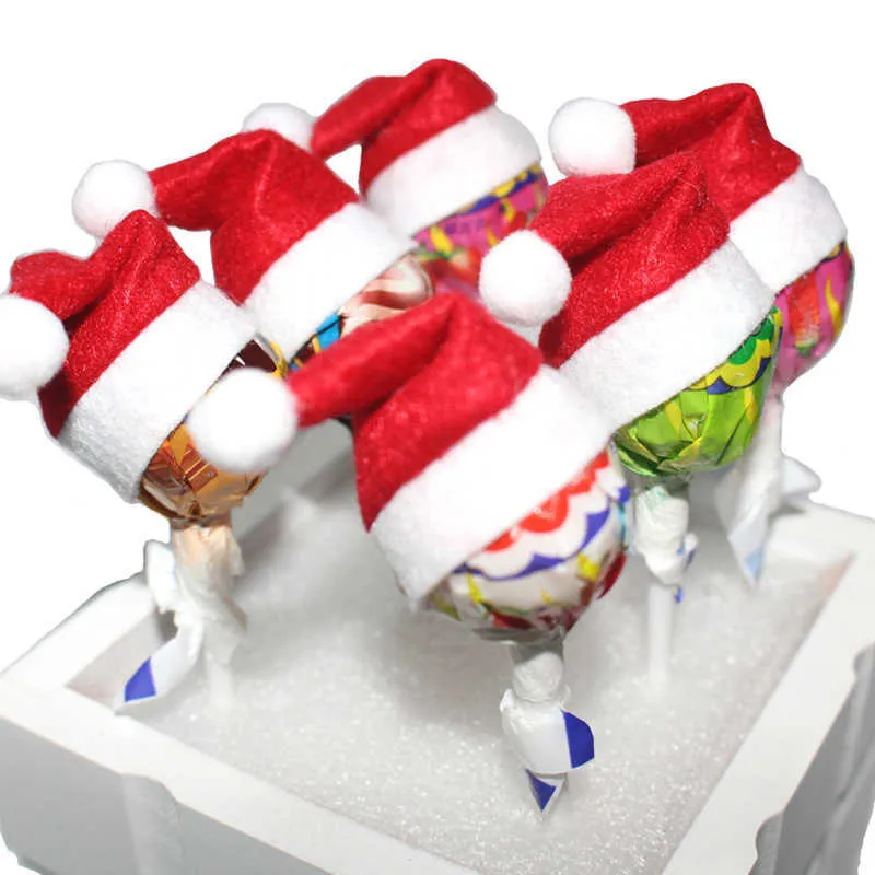 Мини-рождественская шапка Chuangka из нетканого материала, шапка-леденец, праздничные принадлежности Санта-Клауса