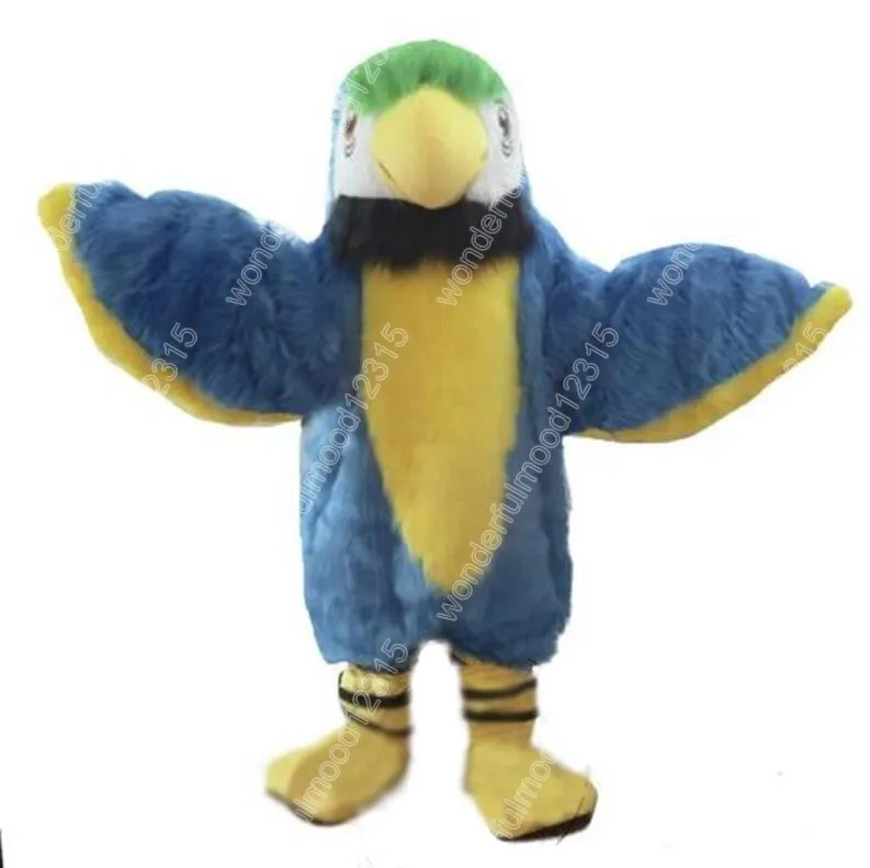 2024 nieuwe schattige blauwe papegaai mascottekostuums carnaval kostuum thema fancy dress buitenreclame outfit pak