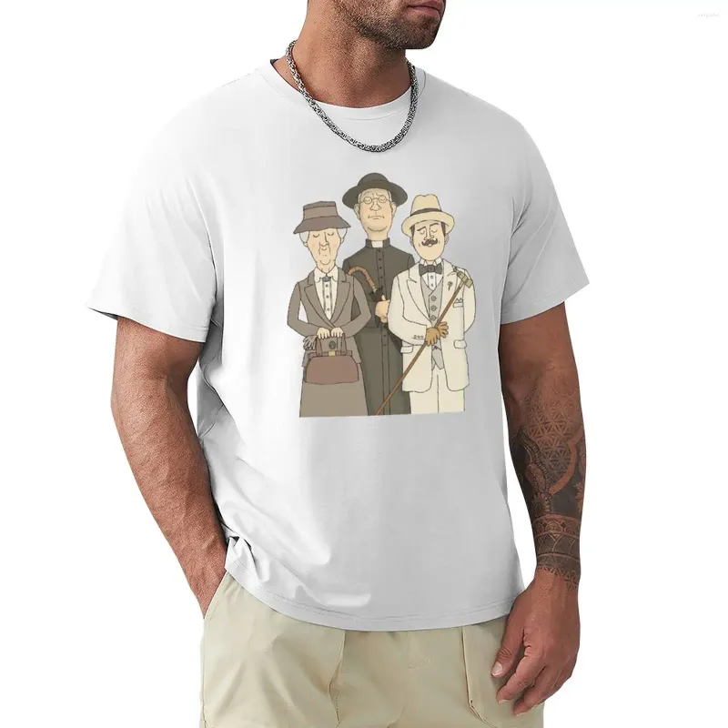 Polos masculinos Poirot Marple e pai marrom camiseta camisetas grandes camisetas personalizadas camisa de suor masculina