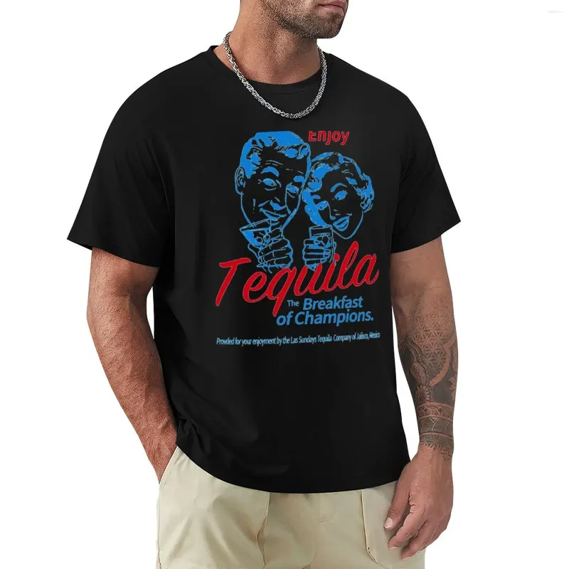 Polos para hombre, camiseta Enjoy Tequila The Breakfast Of Champions, camiseta de manga corta de moda coreana, camisetas de entrenamiento para hombre