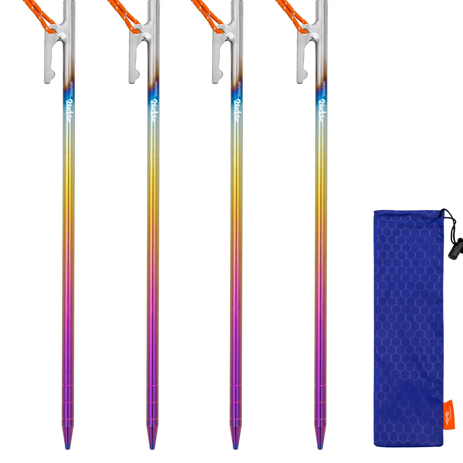 Gadżety na zewnątrz Tito Camping Akcesoria Dostarcza Rainbow Color Tent Pegs Paznokcie Gwoździe na twardą podłogę Wysoka Wysoka wytrzymałość 20 24 30 35 40 cm 231021