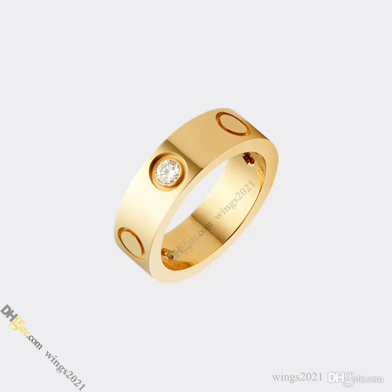 Designer Ring Classic Love Ring Jewelry Designer para Women Diamond Ring Titanium Steel-Gold Boldado nunca desbotamento não alérgico, ouro/prata/rosa ouro;Store/21417581