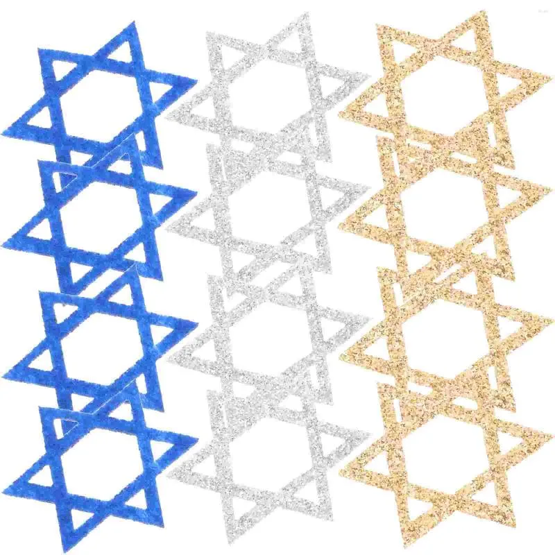 Portacandele 50 pezzi Decorazione Hanukkah Ornamenti da tavola Stella per feste Decorare Tessuto non tessuto Adornare Forniture pratiche Tessuto