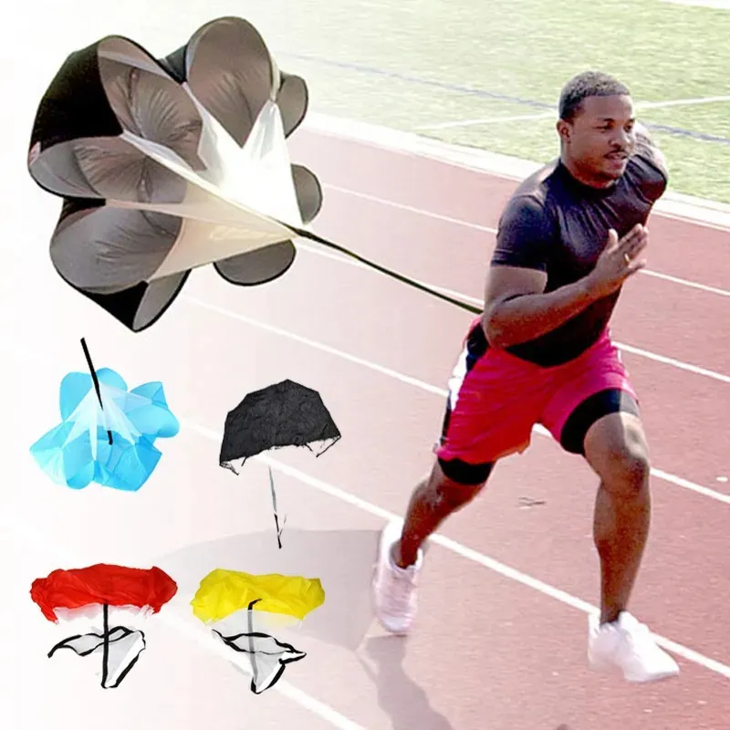 Andra sportvaror Soccer Speed ​​Parachute Strength Training Paraply Fotboll Basket Running Ovande Motstånd Band Drag Parachutes 231023