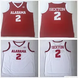 Ed Ncaa Mens Collin Sexton Basketball Jerseys College Alabama Crimson Tide Jersey Vintage #2 Home Red White Shirts S-2xl